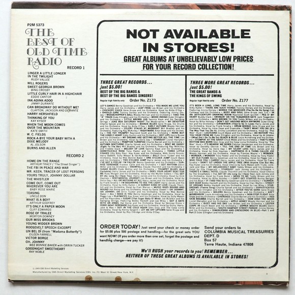 The Best Of Old Time Radio - Various Artists - CBS Marketing P2M 5373 (1969) - Picture 2 of 12